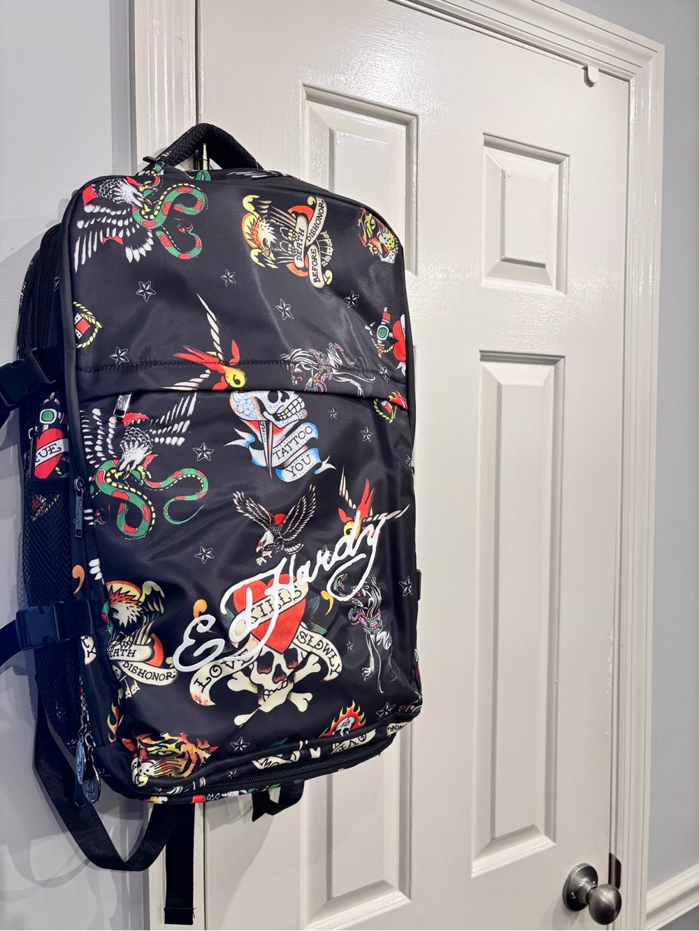 Ed Hardy Black Backpack